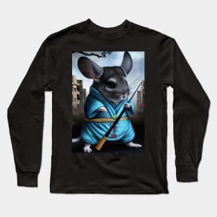 Chinchilla in a ninja costume Long Sleeve T-Shirt